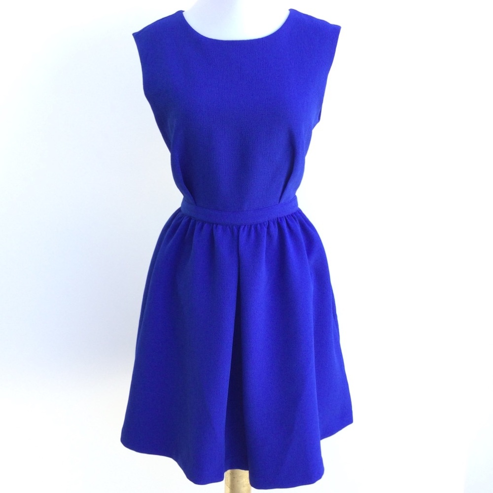Soprano Textured Blue Dress Size L